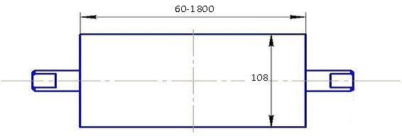 Ролики конвейерные D108 чертеж