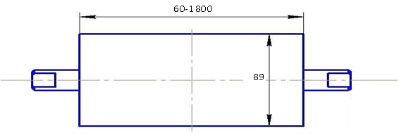 Ролики конвейерные D89 чертеж